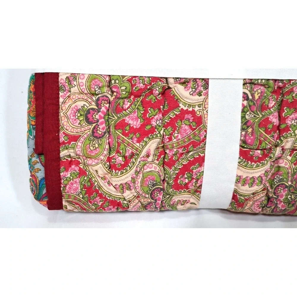 Pottery Barn Georgia Patchwork Euro Sham 26x26 Quilted Cotton Paisley Red‎ Multi